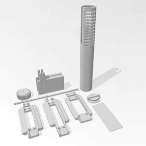 Ribbon Microphone STL Preview